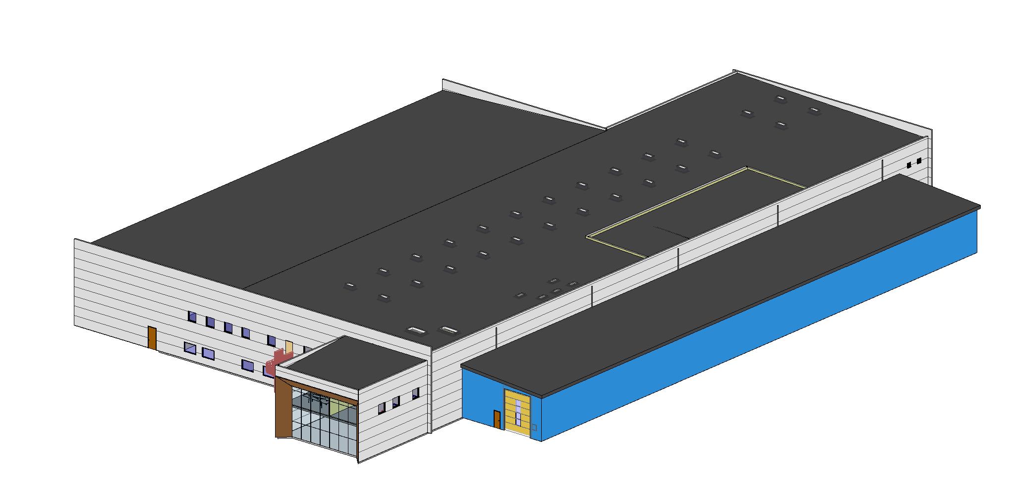 Ritning - tillbyggnad mellan 2 huskroppar